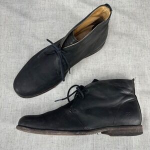 FRYE Phillip Chukka Boots Black Leather Lace Up Business Shoes Men's Size 11